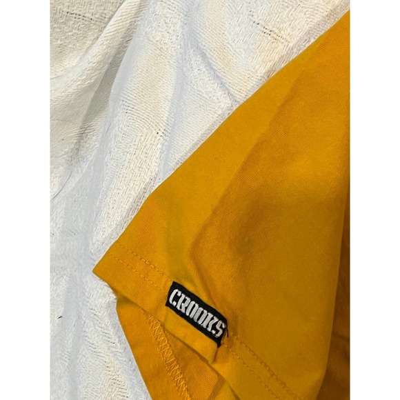 Crooks & Castles Mustard T-Shirt Mens S - Picture 3 of 5